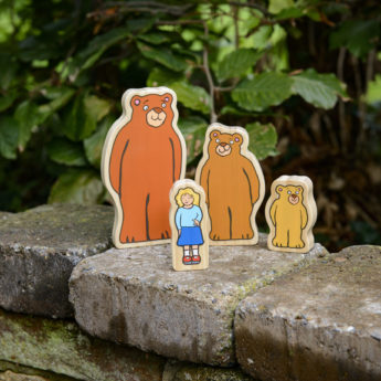 Goldilocks and the Three Bears wooden characters