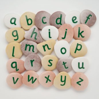 Jumbo Alphabet Pebbles - 26 lowercase pebbles (2.5-3 inches)