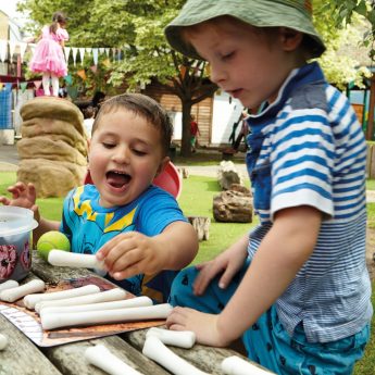 Dinosaur bones and activity cards for matching and measuring activities