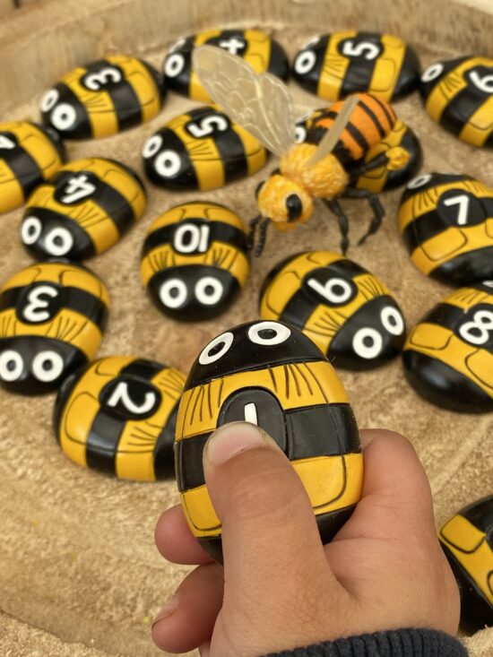Honey Bee Number Stones