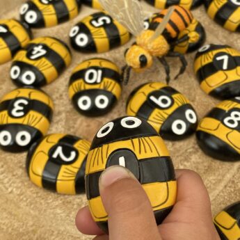 Honey Bee Number Stones