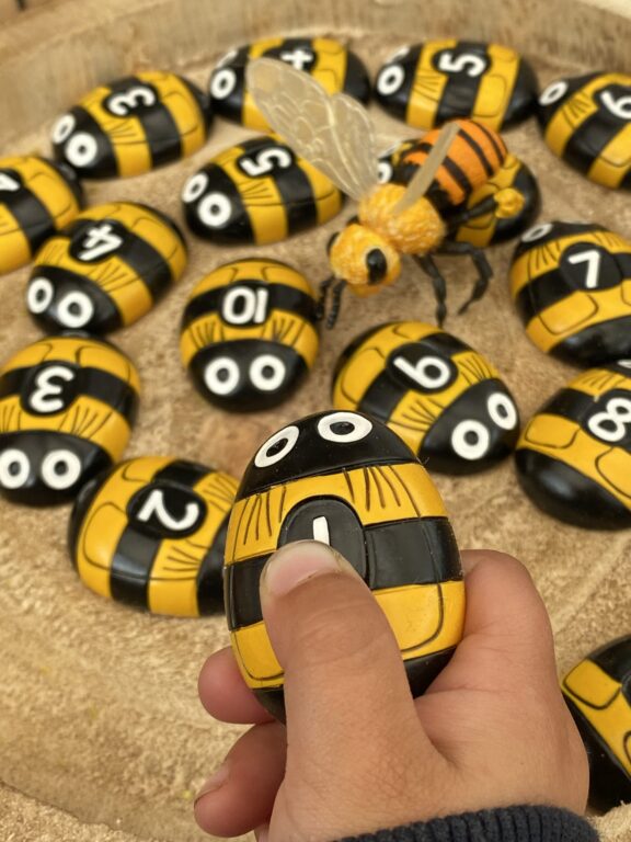 Honey Bee Number Stones