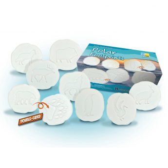 Set of 8 double-sided polar footprint stones