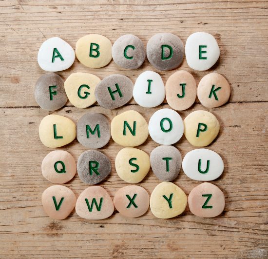 Uppercase Alphabet Pebbles